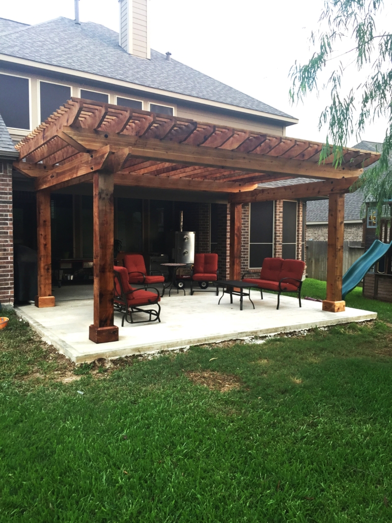 Outdoor Living Upgrade: Cedar Pergola in Spring, TX