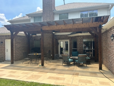 Custom Cedar Pergola with Hercules Poly Roof System